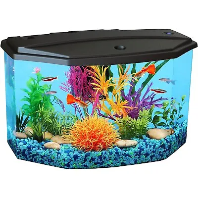 Koller Products Semi Hex Aquaview 3-Gallon Aquarium Kit W/ LED & Filter • $85