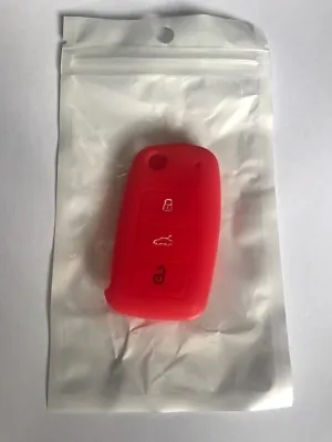 Red Silicone Car Key Fob Case Cover Protector For VW Volkswagen Golf Passat GTI • $4.95