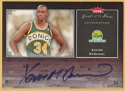 2005-06 Fleer Xavier Mcdaniel Greats Of The Game Certified Auto Autograph #gg-xm • $19.99