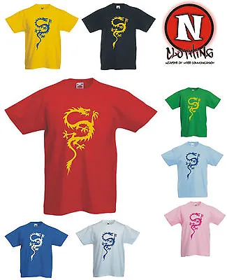 £8.49 • Buy Chinese Dragon Asian Martial Arts Kung Fu Childrens Kids T-shirt 1-13 Years