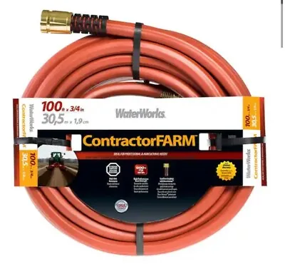 Contractorfarm 3/4 In. X 100 Ft. Heavy Duty Contractor Water Hose WATERWORKS • $72.99