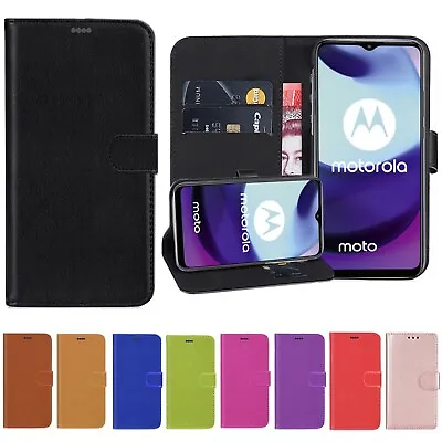 £3.99 • Buy For Motorola Moto E20 / E30 / E40 Case Leather Flip Slim Wallet Book Phone Cover