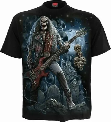 £15.45 • Buy Spiral Direct GRIM ROCKER Mens/Rock/Reaper/Metal/Skulls/Guitar/T-Shirt/Clothing