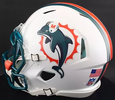 MIAMI DOLPHINS NFL Riddell Speed Full Size AUTHENTIC THROWBACK Football Helmet • $359.99