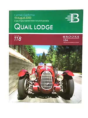 QUAIL LODGE. Sale Of Highly Important Motor Cars & Automob19/08/2000 • £18.40