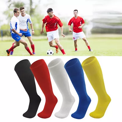 Football Soccer Baseball Socks Knee High Solid Outdoor Sports For Adults Youth • $7.89