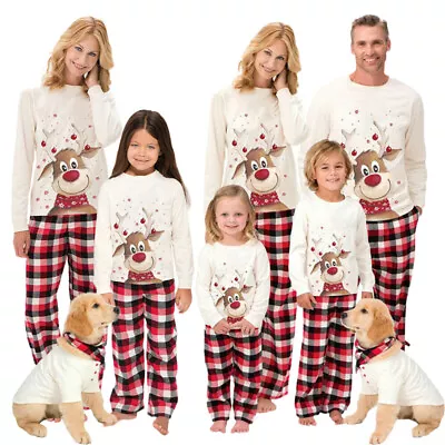 £8.57 • Buy Christmas Pjs Family Matching Christmas Pyjamas Sleepwear Kids Nightwear Set UK