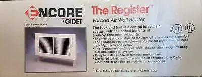 Encore By Cadet The Register Forced Air Wall Heater ZC152 Part # 06392 • $129.99