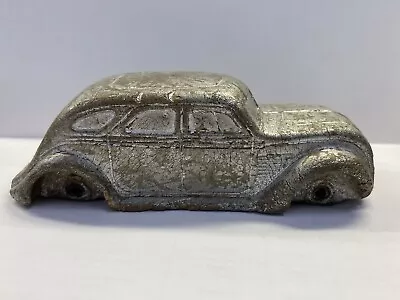 Antique Rubber Cast Toy Car Airflow De Soto Silver 1930s Vintage Collectible • $18