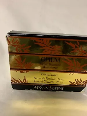 OPIUM Parfum Vintage Secret Treasure Miniature.11oz And .25 Oz Set • $75