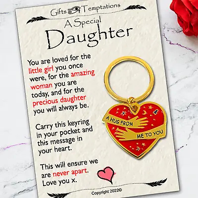 Special Daughter Hug From Me To You Keyring Letterbox Gift • £3.99