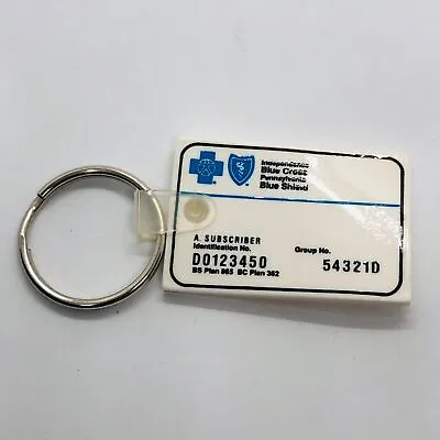 $4.99 • Buy Vtg Blue Cross Blue Shield Insurance Advertising Rubber Keychain