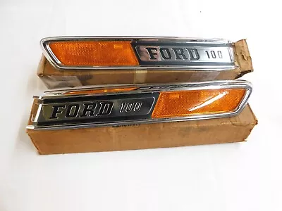 NOS OEM Ford 1968 1972 F100 Truck Hood Side Ornaments Emblems 1969 1970 1971 • $717.80