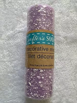 CRAFTER'S SQUARE 6  X 3 Yd Splatter Decorative Mesh ~ Lilac NEW • $0.99