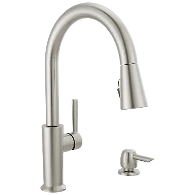 Delta Emery Pull-Down Kitchen Faucet W/Soap In Stainless - Certified Refurbished • $167.20