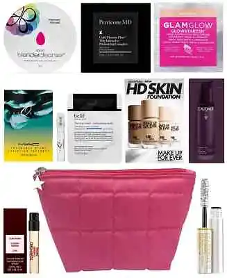 Macy's 10 Pcs Skincare Makeup Deluxe Samples Gift Set Rose Red Bag • $33.95