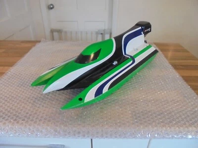 £26 • Buy Vintage  Tunnel Hull R/C Racing Boat   ( Dummy Outboard Motor ) Brushless Motor.