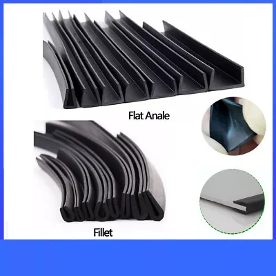 Black Solid New Rubber U Channel Edging Trim Seals 1mm - 12mm Edge Protection  • $3.73