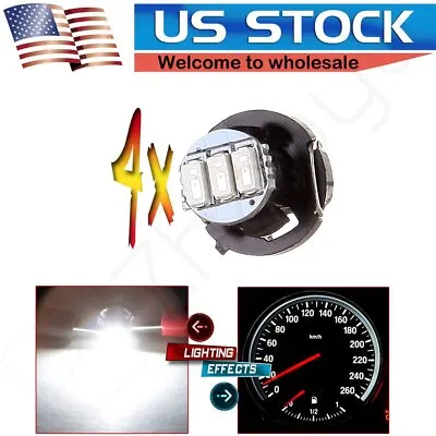 4Pcs T4/T4.2 Neo Wedge 3014 3SMD LED White Radio/Switch A/C Climate Light Bulbs • $8.99