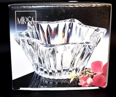 Mikasa Diamond Fire Crystal Candleholder 5” NIB • $9.50