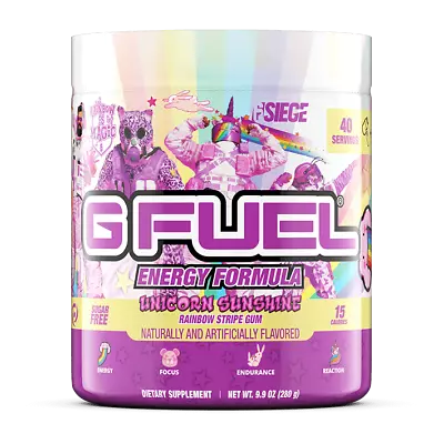 G Fuel Unicorn Sunshine 40 Serving Energy Tub • $26.99