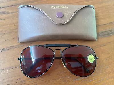 Vintage NOS Bushnell Aviator Shooting Sunglasses - Brown Lens • $137.05