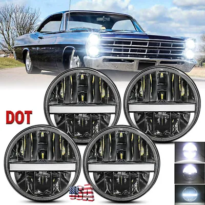 Upgrade For Ford Galaxie 500 1962-1974 4pcs 5.75  Round Led Headlights High/Low • $129.99
