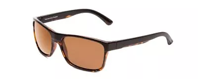 $51 • Buy Coyote Twisted Unisex Square Polarized Sunglasses In Black Tortoise & Brown 58mm