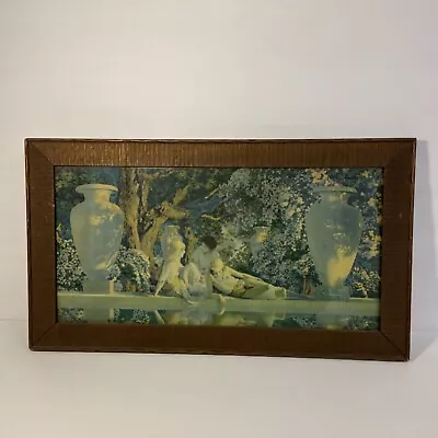 Antique Original Maxfield Parrish Garden Of Allah Framed Print 21” X 12” • $180