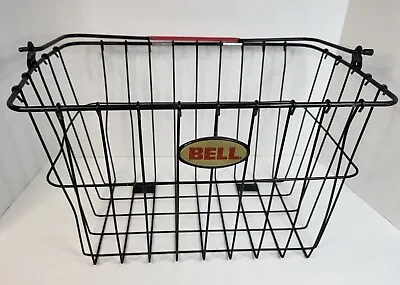 Vintage BELL Bicycle Black Wire Basket Handlebar Rack Carrying Handle • $17