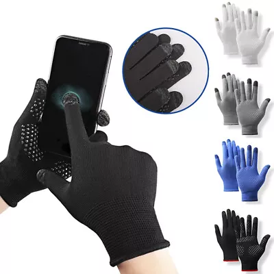 Men Thin Knitting Gloves Non-Slip Women Touch Screen Breathable Cycling Mittens • $2.34