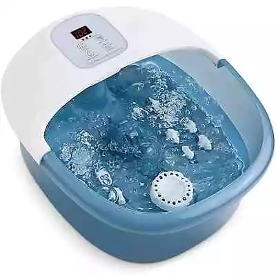 Purple Foot Spa Bath Massager With Heated Bubbles Vibration Digital Temp Control • $24