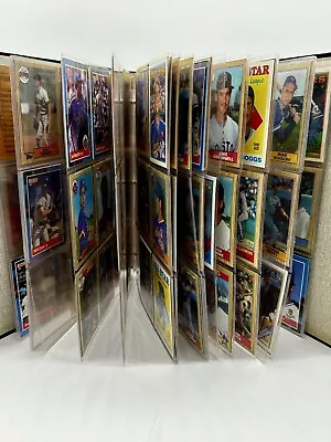 Vintage Baseball Card Collection Binder Mostly Full • $29.99