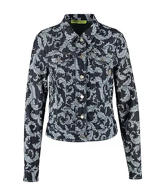 VERSACE JEANS Queens Arabesque Denim Jacket BNWT • $746