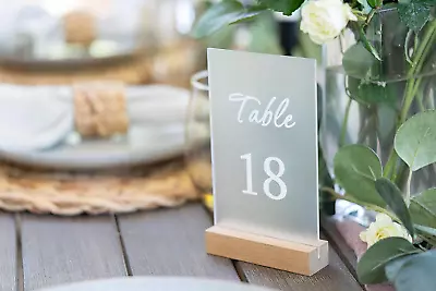 Table Numbers For Events/Weddings - 1-20 Numbered Acrylic Table Number Holders - • £60.91