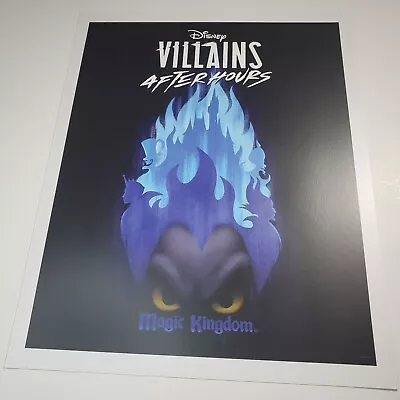 Disney Villains After Hours Party Poster Magic Kingdom Hades Hercules 11x14 • $40