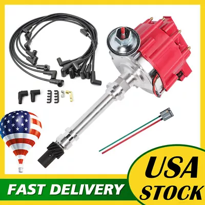 GM08 HEI Distributor &Wire &Pigtail For Chevy 350 454 SBC BBC W/65K Volt 9000RPM • $76.88