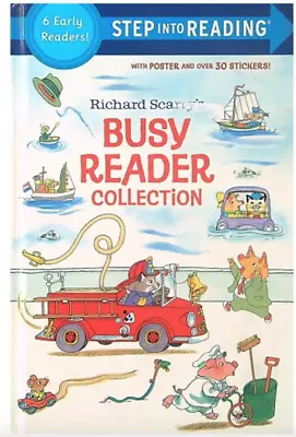 $7.99 • Buy Richard Scarry's Busy Reader Collection New HC 6 Books In 1 Poster Stickers