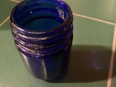 Vintage Vicks VapoRub Cobalt Blue Glass Jar • $4