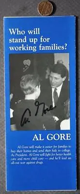 Senator Vice President Al Gore For President 1992 Signed Autographed Brochure -- • $19.99