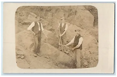 Quarry Mining Occupational Construction Workers 1 England UK RPPC Photo Postcard • $14.98