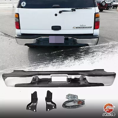 Chrome Steel Rear Bumper For 2000-2006 Chevrolet Tahoe Suburban GMC Yukon XL • $148.99