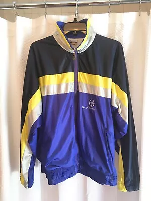 ITALY~VTG SERGIO TACCHINI Coolest Race TRACK Bomber Jacket~40~M/L~Colorblock POP • $40