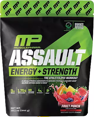 Muscle Pharm Assault Energy & Strength Pre Workout Powder For Men & Women With B • $63.03