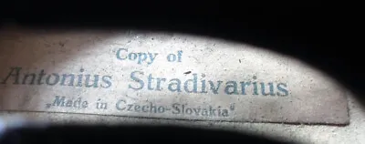 For Restoration: Old Czech Stradiuarius Violin Antique Rare バイオリン скрипка 小提琴 14 • $187