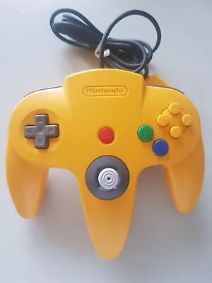 Nintendo 64 Controller Yellow *Joystick 10/10* - Official • $56.54