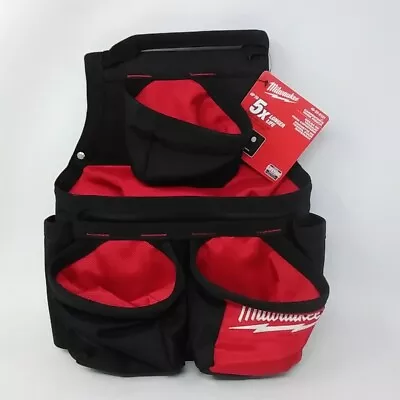 Milwaukee 13 Inch 17 Pocket Carpenter Tool Pouch Bag Belt Pouch 48-22-8121 • $46.74