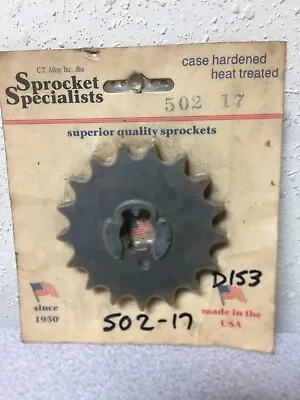$17.99 • Buy New Sprocket Specialists Front 502-17 Jtf416-17 428 Pitch 17 Tooth Yz80 D153