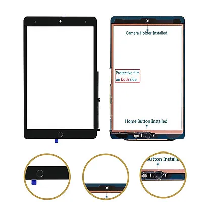 For IPad 2021 9th Gen 10.2  Touch Screen Digitizer Glass Replacement Home Button • £11.99