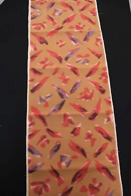 F-322 Antique Meisen Silk Kimono Fabric  - Abstract Flower - 14  X 58  • $12.99